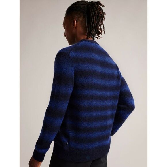 Ted Baker London NWT Abulti Wool Blend Regular Fit Striped Knitwear M - Picture 5 of 9